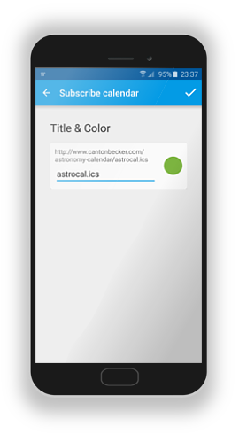 Set title and color to distinguish different calendars